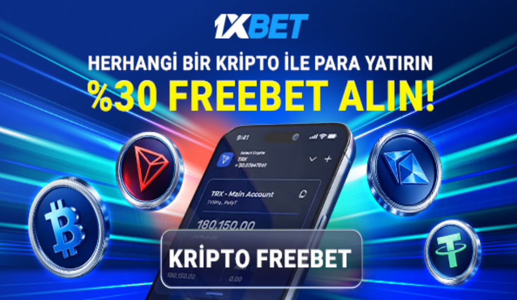 1xBet Kripto Yatırımlarına Özel %30 Cashback ve Freebet Fırsatı 1xBet Kripto Freebet